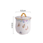 Freesia Scented Soy-Wax Candle Gift Set – 2 Ceramic Jars w/ 24K Gold Rim, Gift Box & Tote - Colorful world - Image 6