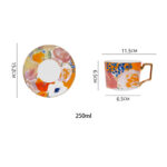 Fine Bone-China Tea Cup & Saucer Set 250 ml – The Taste of Summer - Image 6