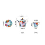 Fine Porcelain Tea Set 9 pcs – Secret Coral Land - Image 8