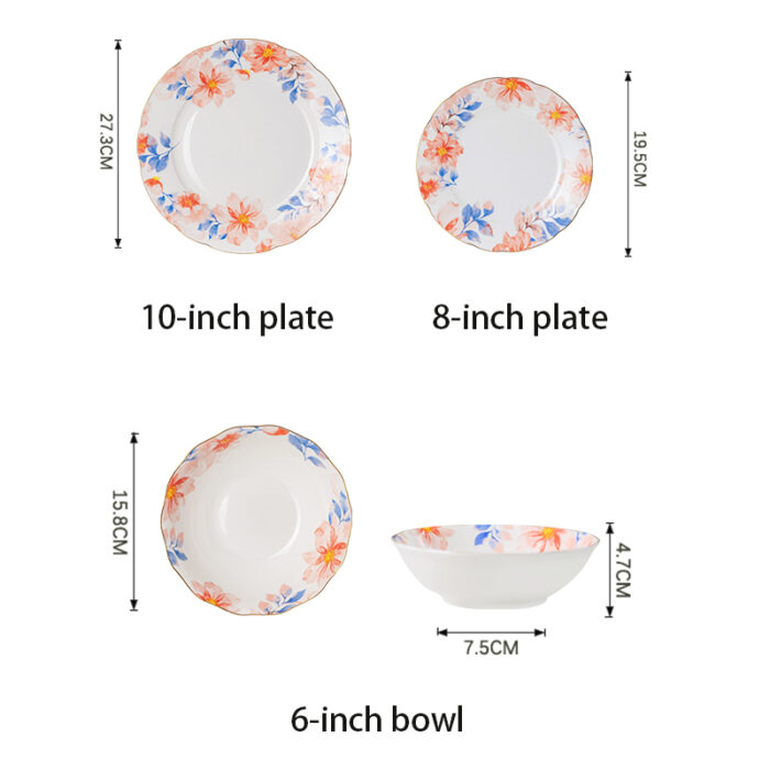 Fine Bone-China 3-Piece Dinner Set – Maiden's dream - Image 6