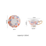 Fine Bone-China Tea Cup & Saucer Set – 160 ml, 24K Gold Handle, Maiden's dream - Image 6