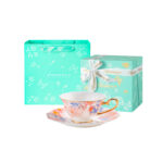 Fine Bone-China Tea Cup & Saucer Set – 160 ml, 24K Gold Handle, Maiden's dream - Image 7