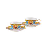 Fine Bone-China Tea Cup & Saucer Set – 160 ml, 24K Gold Handle, Sevilla