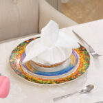Fine Bone-China 3-Piece Dinner Set – Tulip Garden - Image 2