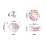 550 ml Bone China Teapot & 10 oz Cup Tea for One Gift Set- Maiden's dream - Image 6