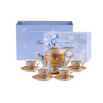 Fine Porcelain Tea Set  Coffee Set 9 pcs – Mediterranean Fantasy - Image 8