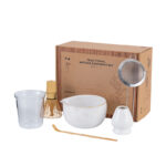 Matcha Whisk Set 6Pcs – Complete Ceramic Matcha Making & Gift Set for Tea Ceremony (Ivory)