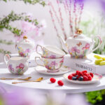 SWEET SPRING 7-Piece Luxury Tea Set – Hand-Painted 24K Gold, Premium Gift Box & Bag - Image 2