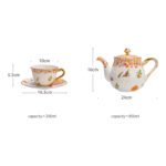 24K Gold Embossed Collectible Teapot Gift Set - Blooming season - Image 9