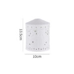 Thin Ceramic Candle Lantern – Hollow Horse Pattern, Aromatherapy & Christmas Décor - Image 9