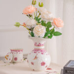 Luxury Porcelain Vase Gift Set – 3 Themes, 24K Gold-Trimmed, Gift box & Handbag Included - Dancing butterfly - Image 2