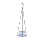 6.3" Ceramic Hanging Planter with Chain – Cup-Shaped Indoor/Outdoor Pot & Candle Holder - BLUE