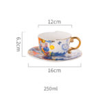 220 ml Bone China Tea Cup & Saucer Set of 2- 3 themed designs-Blooming Ballet - Image 6