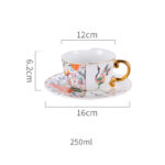 220 ml Bone China Tea Cup & Saucer Set of 2- 3 themed designs- Phoenix in Silk Slippers - Image 5