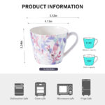 Coffee Mugs Set of 4 – 15.2 oz Bone China Nature Floral Collection - Image 10