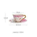 2-Cup & 2-Saucer Gift Set – 24 K Gold Rim and Handle- Dancing Butterfly - Image 11