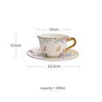 2-Cup & 2-Saucer Gift Set – 24 K Gold Rim and Colorful world - Image 11