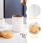 Utensil Holder Set of 2, 7.7"+5.7" Ceramic Kitchen Utensil Holder for Countertop, Farmhouse Vintage Utensil Crock, 360° Rotating Large Utensil Organizer - Image 3