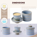 Butter Crock, Ceramic Butter Dish with Lid, 6.7 oz French Butter Keeper, Reactive Glaze – Light Blue - Image 7