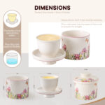 French Butter Crock Porcelain Keeper – Airtight Water-Seal 6.7 oz Countertop Soft Butter Dish, Clover Décor & Housewarming Gift - Sweet spring - Image 7