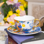 220 ml Bone China Tea Cup & Saucer Set of 2- 3 themed designs-Blooming Ballet - Image 3