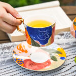 Fine Bone-China Tea Cup & Saucer Set 250 ml – The Taste of Summer - Image 3