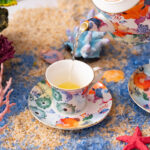Fine Porcelain Tea Set 9 pcs – Secret Coral Land - Image 3