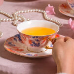 Fine Bone-China Tea Cup & Saucer Set – 160 ml, 24K Gold Handle, Maiden's dream - Image 3