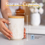 Ceramic Canister with Airtight Lid – 30 Fl Oz Cookie & Coffee Canister, Sugar/Tea/Matcha/Candy Storage Jar - Image 6
