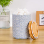 Ceramic Canister with Airtight Lid – 30 Fl Oz Cookie & Coffee Canister, Sugar/Tea/Matcha/Candy Storage Jar - Light blue - Image 5