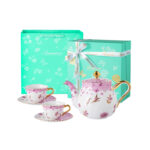 24K Gold Embossed Collectible Teapot Gift Set - Dancing butterfly - Image 11