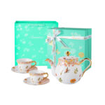 24K Gold Embossed Collectible Teapot Gift Set - Blooming season - Image 10