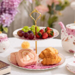 Luxury 2-Tier Cake Stand Gift Set – 24K Gold Rim, 3 Themes, Gift Bag - Dancing butterfly - Image 4