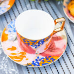 Fine Bone-China Tea Cup & Saucer Set 250 ml – The Taste of Summer - Image 4
