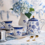 Fine Porcelain Tea Set 9 pcs – Blue Luxe - Image 4