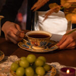 Fine Bone-China Tea Cup & Saucer Set – 160 ml, 24K Gold Handle, Sevilla - Image 4