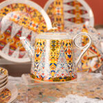 Fine Porcelain Tea Set  Coffee Set 9 pcs – Mediterranean Fantasy - Image 4