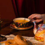 Oil Painting “Tulip Garden” Gold-Rim Bone-China Tea-for-One Set, Luxury Gift Set - Image 4