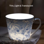 Coffee Mugs Set of 4 – 15.2 oz (450 ml) Bone China Mugs, Hidden Cat & Flowers Design, Gift Box - Image 5