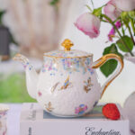 2-Cup & 2-Saucer Gift Set – 24 K Gold Rim and Colorful world - Image 5