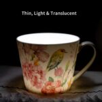 Coffee Mugs Set of 4 – 15.2 oz Bone China Nature Floral Collection - Image 5