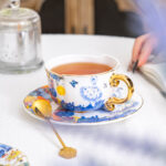 220 ml Bone China Tea Cup & Saucer Set of 2- 3 themed designs-Blooming Ballet - Image 5