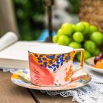 Fine Bone-China Tea Cup & Saucer Set 250 ml – The Taste of Summer - Image 5