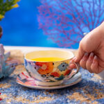 550 ml Bone China Teapot & 10 oz Cup Tea for One Gift Set-Secret coral land - Image 5