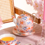 550 ml Bone China Teapot & 10 oz Cup Tea for One Gift Set- Maiden's dream - Image 5