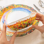 Fine Bone-China 3-Piece Dinner Set – Tulip Garden - Image 5