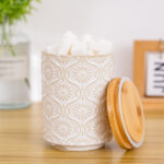 Ceramic Canister with Airtight Lid – 30 Fl Oz Cookie & Coffee Canister, Sugar/Tea/Matcha/Candy Storage Jar - lvory - Image 5