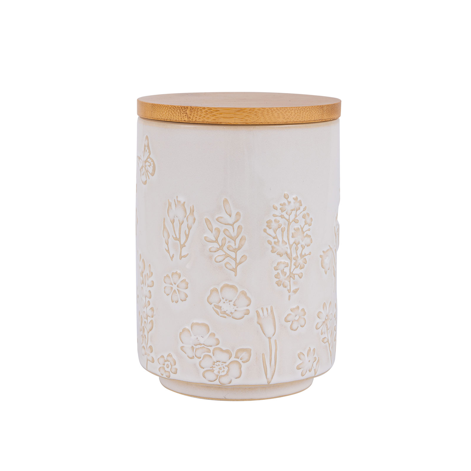 4 Ceramic Canister with Airtight Lid – 30 Fl Oz Cookie & Coffee Canister, Sugar/Tea/Matcha/Candy Storage Jar - Image 1