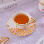 24K Gold Embossed Collectible Teapot Gift Set - Blooming season - Image 7