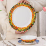 Fine Bone-China 3-Piece Dinner Set – Tulip Garden - Image 6